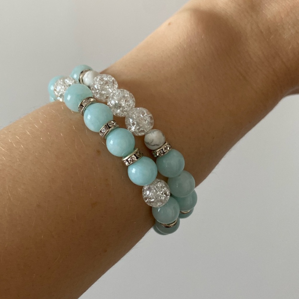 🆕Natural gemstone stackable bracelets